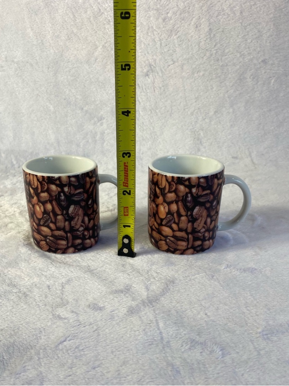 Set Of 2 Starbucks Coffee Beans Demitasse Espresso Mugs 2.9oz 2007 - Picture 6 of 7